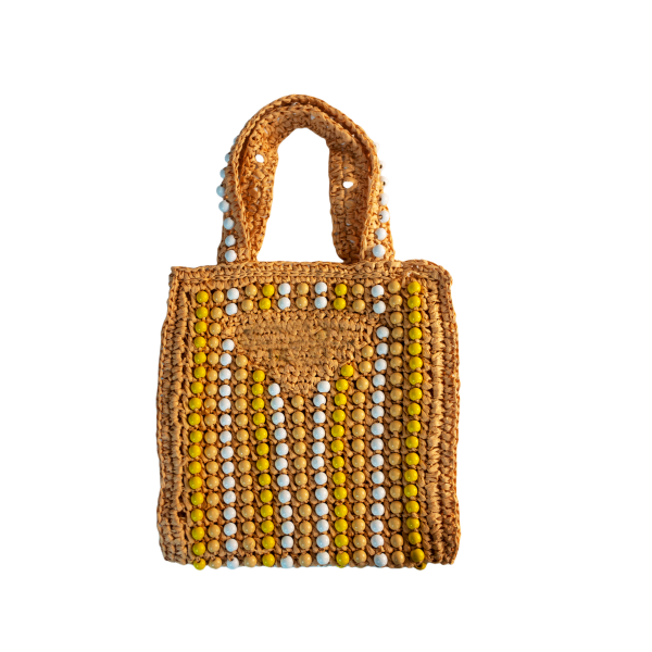 Pearl Woven Straw Bag