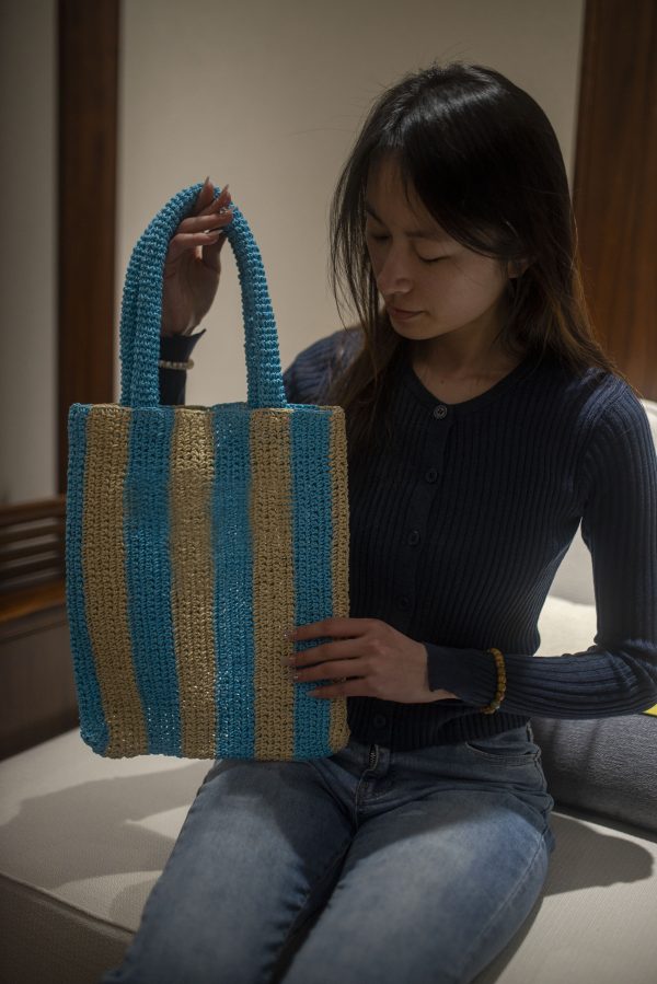 Colorful Striped Tote Bag - Image 2