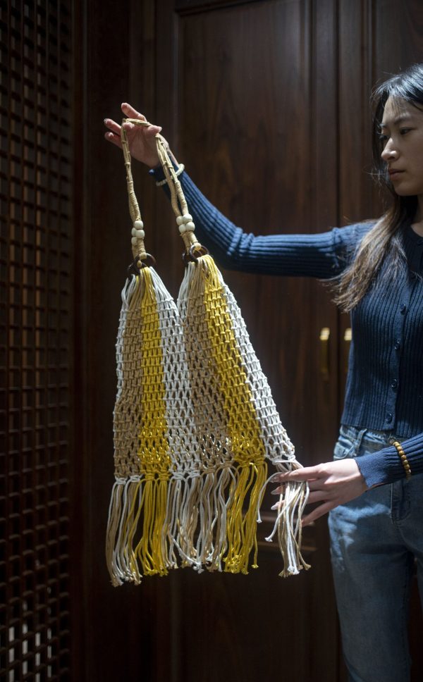 Tassel Cotton Rope Bag - Image 5