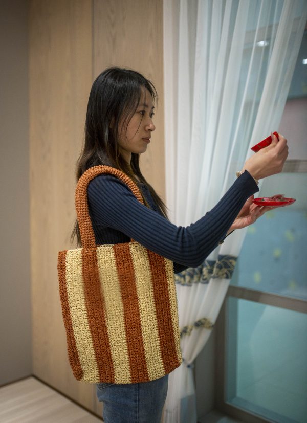 Colorful Striped Tote Bag - Image 4