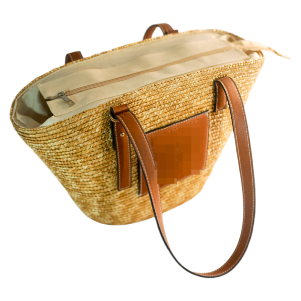 Machine-Woven Straw Bag - Image 2