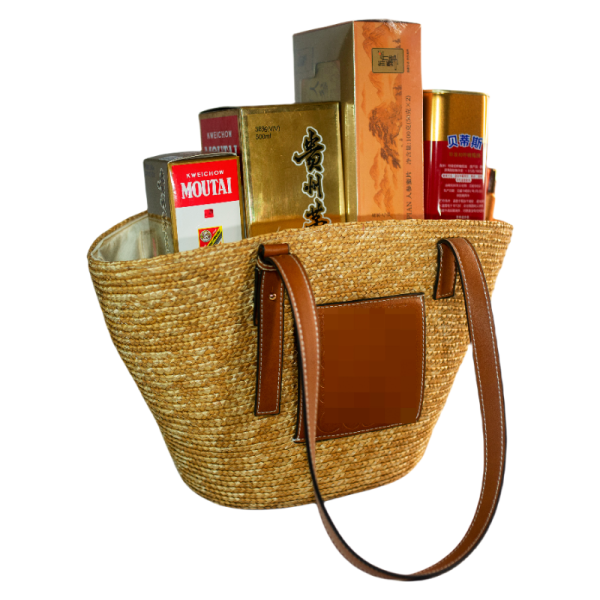Machine-Woven Straw Bag - Image 3
